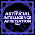 Artificial Intelligence Appreciation Day on July 16 Royalty Free Stock Photo