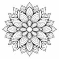 Bold And Graceful Mandala Flower Coloring Page