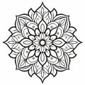 Bold And Graceful Mandala Flower Coloring Page