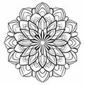 Bold And Graceful Mandala Flower Coloring Page