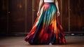 Bold And Graceful: Stunning Maxi Skirt In Vibrant Colors