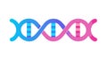 Bold Gradient DNA Structure for Scientific Concepts, vector design Generative AI Royalty Free Stock Photo