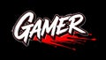 Bold Graffiti Style Gamer Lettering Design Element Royalty Free Stock Photo