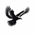 Bold Graphic Eagle Silhouette: Decorative Relief Tattoo Design