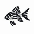 Bold And Graphic Fish Illustrations On White Background