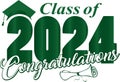 Bold Green Class of 2024 Congratulations