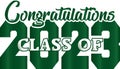 Bold Green Congratulations Class of 2023 Graphic Royalty Free Stock Photo