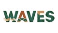 Bold Green WAVES Text with Ripple Effect, vector design Generative AI Royalty Free Stock Photo
