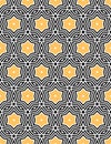 Bold hand drawn star flower quilt. Vector pattern seamless background. Symmetry geometric celtic knot illustration