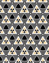 Bold hand drawn triangle geo. Vector pattern seamless background. Symmetry geometric abstract illustration. Trendy retro 1960s