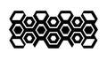Bold Hexagonal Honeycomb Geometric Vector Pattern, vector design Generative AI Royalty Free Stock Photo