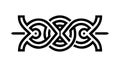 Bold Horizontal Celtic Knot Border Design, vector design Generative AI Royalty Free Stock Photo