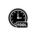 Solid Style Time Management Fool Icon Design Illustration Graphic Royalty Free Stock Photo