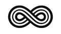 Bold Infinity Symbol, Eternal Loop Vector Design, vector design Generative AI Royalty Free Stock Photo