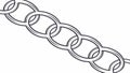 Bold Interlocking Oval Chain: Strong Vector Connectivity Graphic, vector design Generative AI Royalty Free Stock Photo