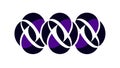 Bold Interlocking Oval Pattern for Connection and Continuous Flow, vector design Generative AI Royalty Free Stock Photo