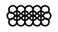 Bold Intertwined Geometric Knotwork Pattern, vector design Generative AI Royalty Free Stock Photo