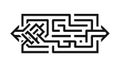 Bold Isometric Maze: Geometric Navigation Puzzle, vector design Generative AI Royalty Free Stock Photo