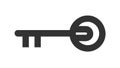 Bold Key Icon for Digital Security and Access, vector design Generative AI Royalty Free Stock Photo