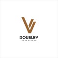 Bold logo that represent the double letter V, industries