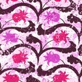 Bold modern print with tulips flowers