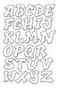 Bold Outline Alphabet Set Royalty Free Stock Photo
