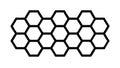 Bold Outline Hexagonal Honeycomb Pattern, vector design Generative AI Royalty Free Stock Photo