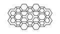 Bold Outline Hexagonal Mesh Pattern, vector design Generative AI Royalty Free Stock Photo