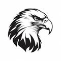 Bold And Patriotic Eagle Head Icon In Black And White