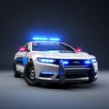Bold And Photorealistic Police Car Renderings With Flashing Lights