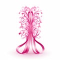 Bold Pink Ribbon for AttentionGrabbing Designs Royalty Free Stock Photo