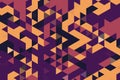 Bold purple and orange triangular pixel art pattern with a striking geometric composition. Abstract background concept