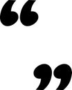 Bold Quote Marks Set Royalty Free Stock Photo