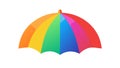 Bold Rainbow Umbrella Icon Vector Illustration, vector design Generative AI Royalty Free Stock Photo
