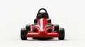 Bold And Realistic Go-kart Rendering On White Background