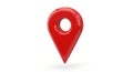 Bold red 3D rendering of a GPS pointer icon Royalty Free Stock Photo