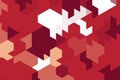 Bold red geometric pixel art pattern with a sharp and modern abstract layout. Abstract background concept