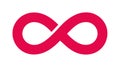Bold Red Infinity Symbol, Endless Possibility & Love, vector design Generative AI Royalty Free Stock Photo