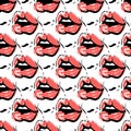 Bold Red Lips Full Of Kisses