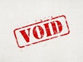 A bold red void stamp on a plain white background indicating cancellation or invalidation Royalty Free Stock Photo