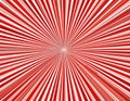 Bold red and white radial sunburst pattern with converging lines creates a dynamic optical effect background. This graphic is Royalty Free Stock Photo