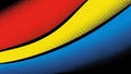 Dynamic Comic Book Style Red Yellow Blue Halftone Pattern Background with Black Outline and Gradient Royalty Free Stock Photo