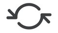 Bold Refresh Cycle Recycle Arrow Icon Symbol, vector design Generative AI Royalty Free Stock Photo
