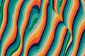 Bold retro wave pattern: seamless abstract lines in bright, vivid colors. Royalty Free Stock Photo