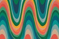 Bold retro wave pattern: seamless abstract lines in bright, vivid colors. Royalty Free Stock Photo
