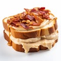 Bold And Romantic: Caramel Peanut Butter And Bacon Sandwich