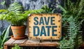 A bold SAVE THE DATE reminder on a wall calendar symbolizing important events, deadlines, appointments, and time management Royalty Free Stock Photo