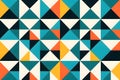A bold, seamless abstract background design composed of a vibrant geometric pattern using an array of perfectly arranged Royalty Free Stock Photo