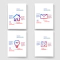 Bold simple line icon infographic template design Royalty Free Stock Photo