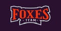 Bold sports font for fox mascot logo. Text style lettering for esport, fox mascot logo, sport team, college club. Font